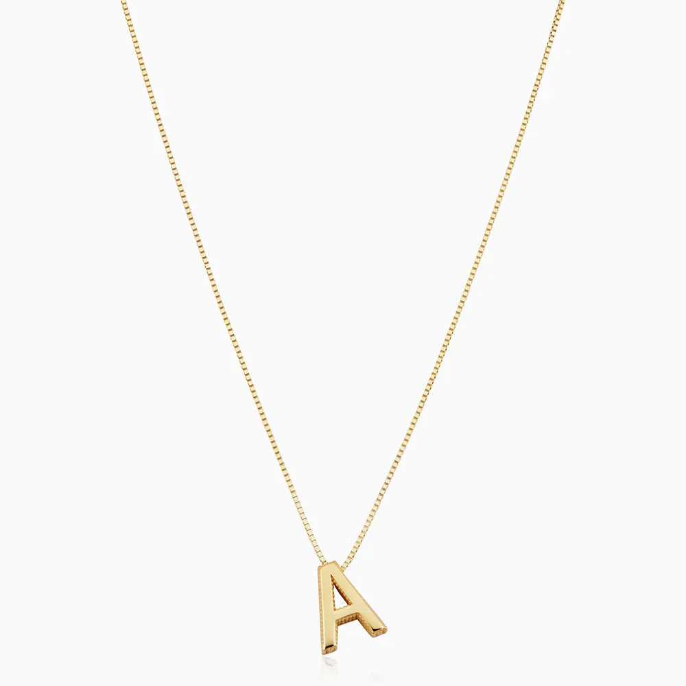 Love letter initial necklace | Gold